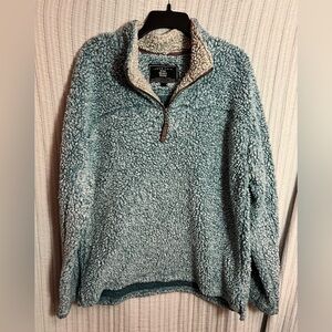 True Grit Blue Sherpa 1/4 Zip Pullover